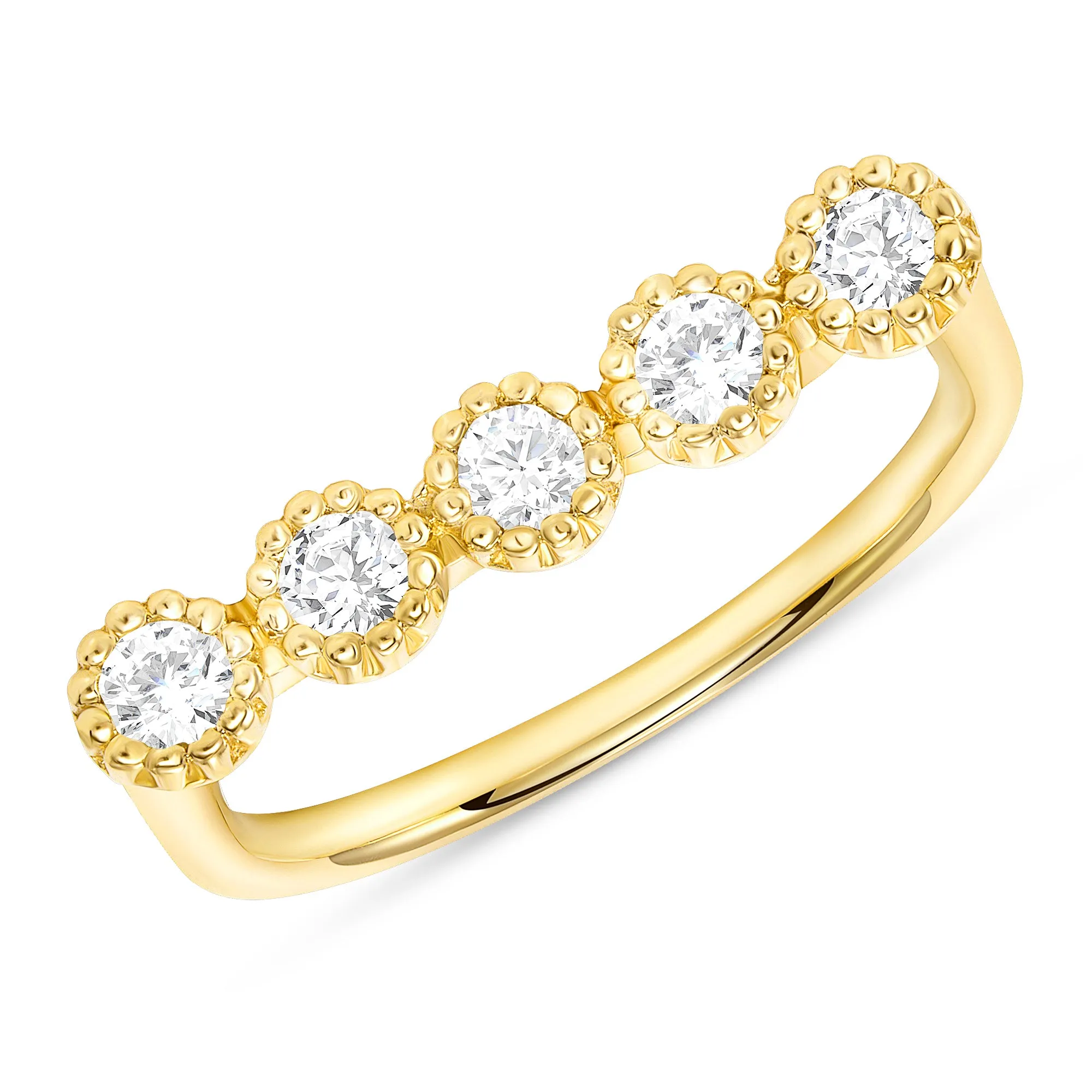 Bezel Diamond Bar Ring