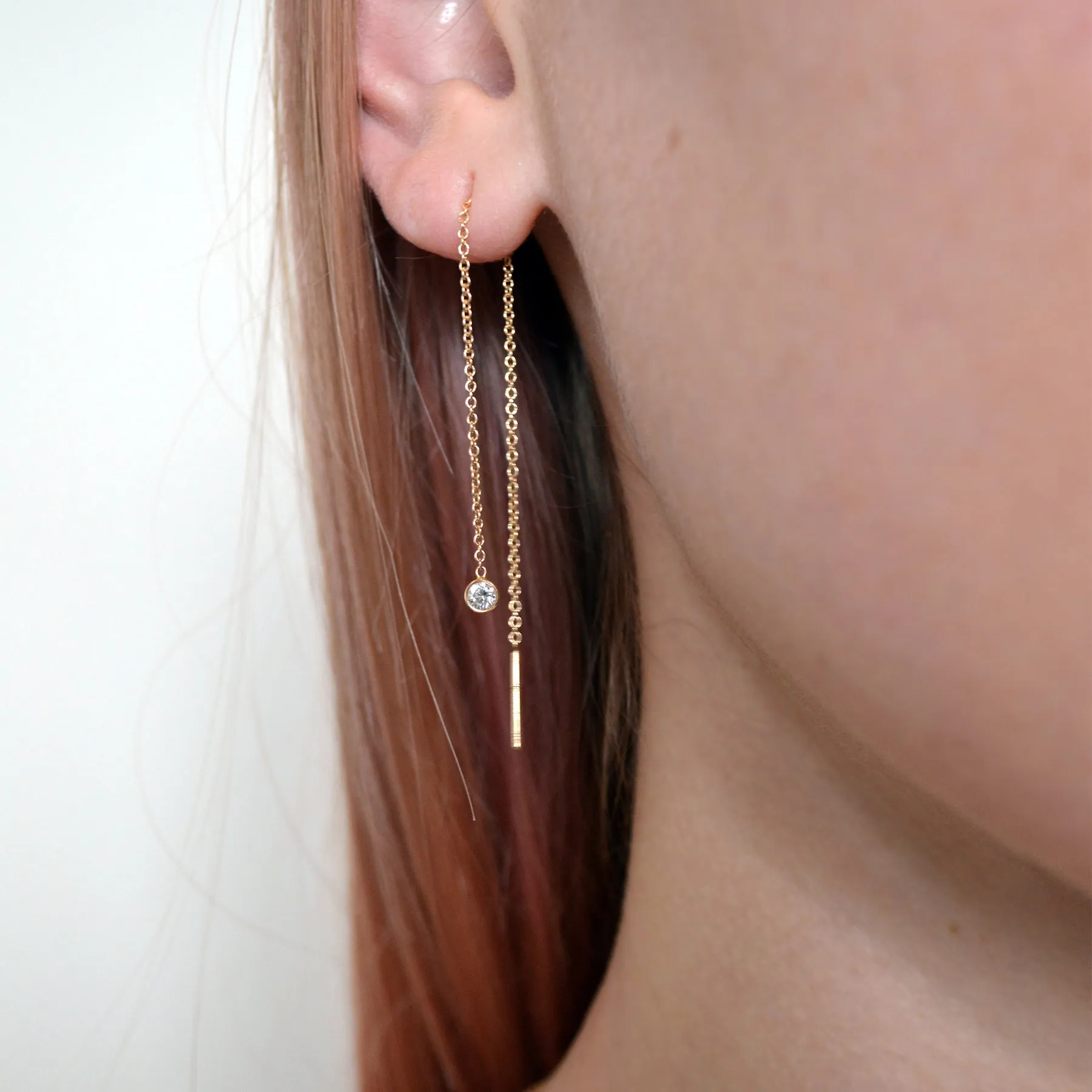 Diamond Threader Earring (Single Earring)