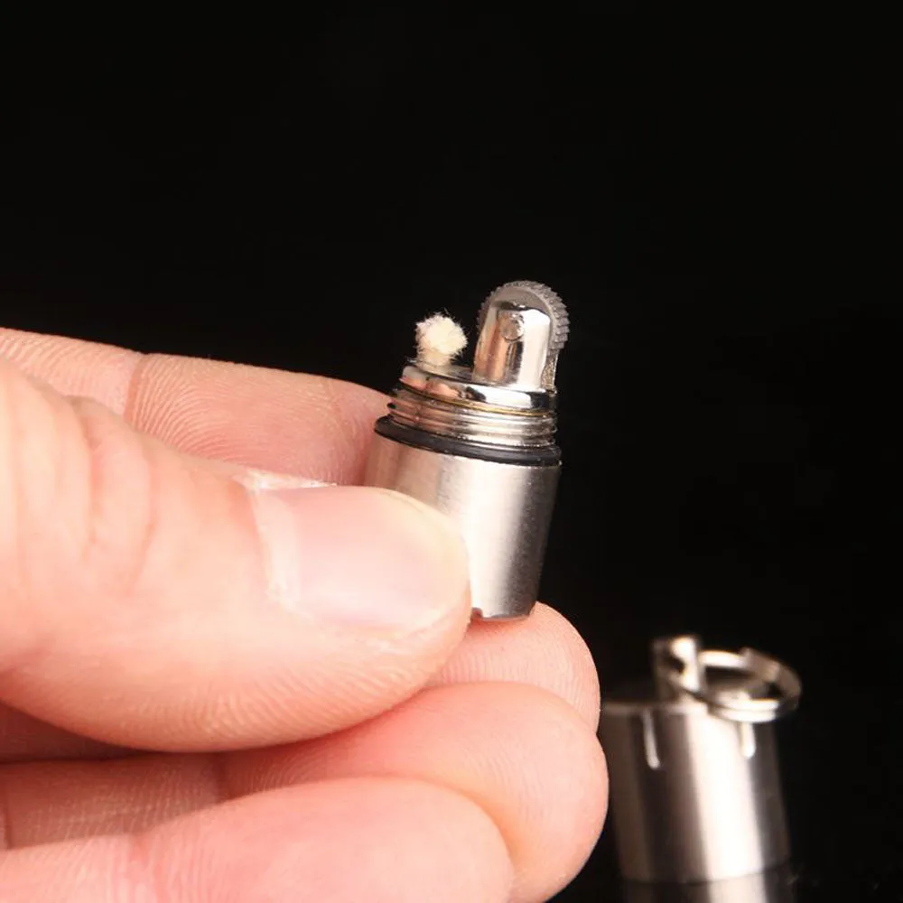 Mini Compact Kerosene Lighter Key Chain