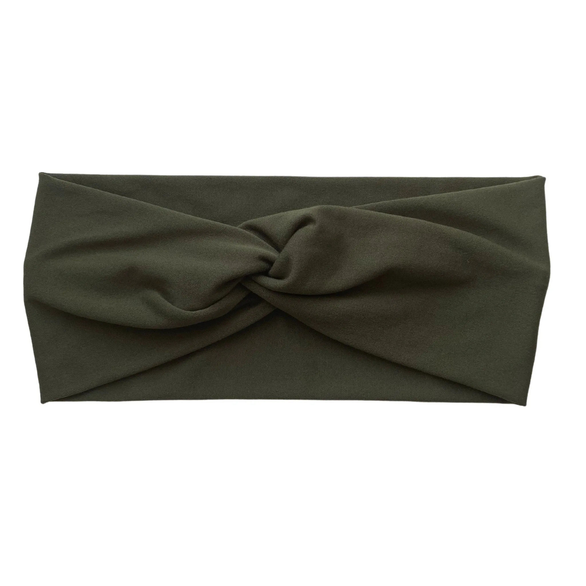 Olive Green Matte Faux Knot Headband