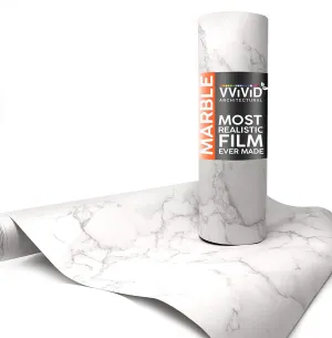 VViViD Carrara White Marble Matte Architectural Film